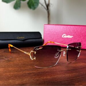 Cartier Sunglasses Gold Gray CT00920-002